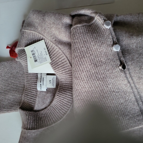 Nwt ClubMonaco Shaylene Cashmere Crewneck Sweater. Sz-L - Picture 4 of 4